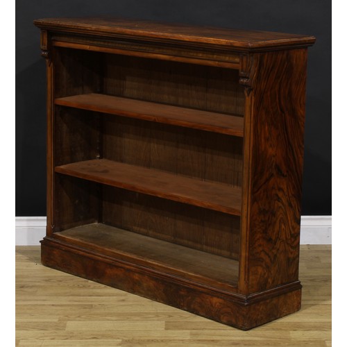 1447 - A Victorian walnut open bookcase, by Henry Ogden, Manchester, (fl.1862-1882), stamped H.OGDEN MANCHE... 