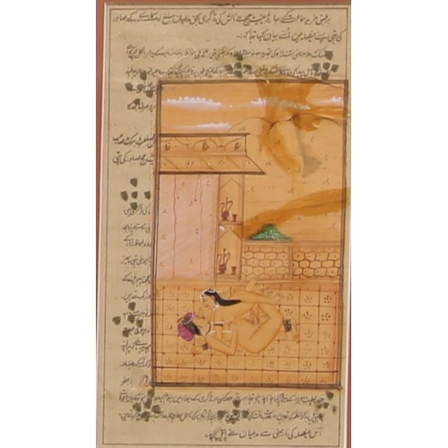 459 - Indian/Persian School
A pair, Figures of the Mughal Court
watercolour and framed as one, each 15cm x... 