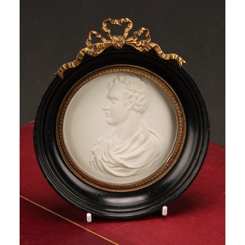 1924 - Byronmania and The Cult of Byron - a plaster intaglio impression, depicting a portrait bust of Georg... 