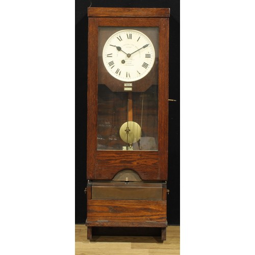 1561 - A mid-20th century time recorder or clocking-in machine, 23.5cm dial inscribed THE GLEDHILL-BROOK TI... 