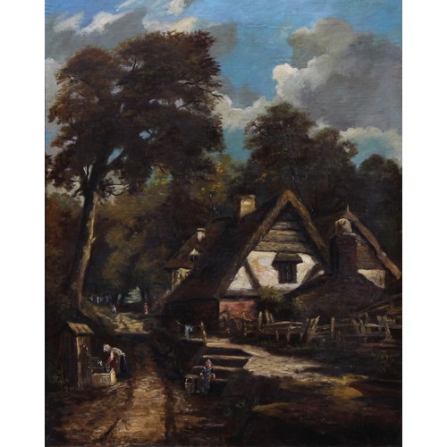 283 - English School (19th century)
Thatched Cottage, Littleover Hollow, Derby
oil on canvas, inscribed to... 