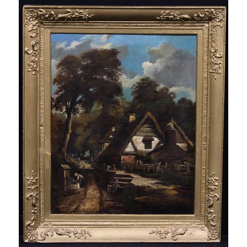 283 - English School (19th century)
Thatched Cottage, Littleover Hollow, Derby
oil on canvas, inscribed to... 