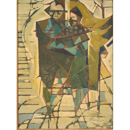 371 - Cubist School (mid-20th century)
Abstract Figures,
indistinctly signed, oil on hardboard, 31cm x 23c... 