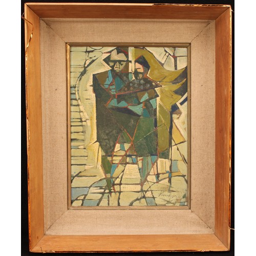 371 - Cubist School (mid-20th century)
Abstract Figures,
indistinctly signed, oil on hardboard, 31cm x 23c... 