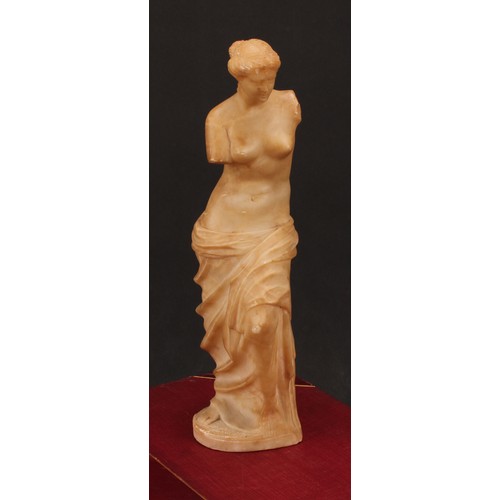 1259 - Grand Tour School (19th century), an alabaster library figure, Venus de Milo, after the antique, 30.... 