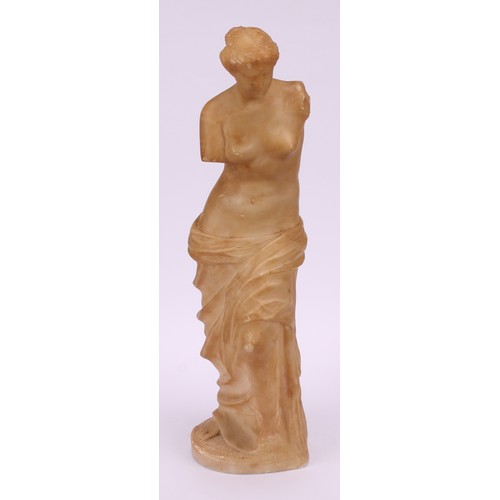 1259 - Grand Tour School (19th century), an alabaster library figure, Venus de Milo, after the antique, 30.... 