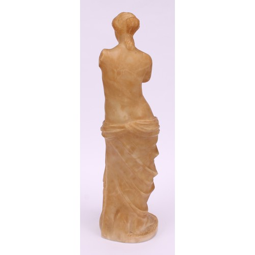 1259 - Grand Tour School (19th century), an alabaster library figure, Venus de Milo, after the antique, 30.... 