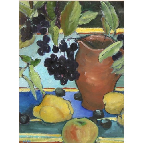 501 - Marianne Marrs (20th century)
Luscious Seeds
signed with initials, oil on paper, 41cm x 30cm