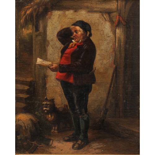 366 - Continental School (19th century)
Dutch Miller with Canine Companion
oil on canvas, 19cm x 16cm