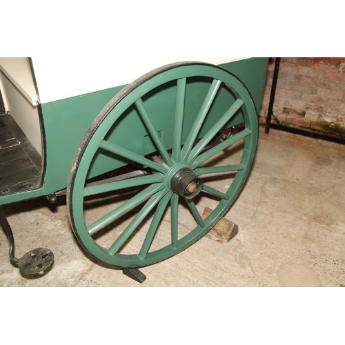 1478 - A late 19th/early 20th century grocer's cart, green and cream livery inscribed P J Dunn.s, Bakers, D... 