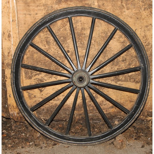 1481 - A large cart wheel, 120cm diam; another, 105cm diam (2)

***This lot is contained at a property in K... 