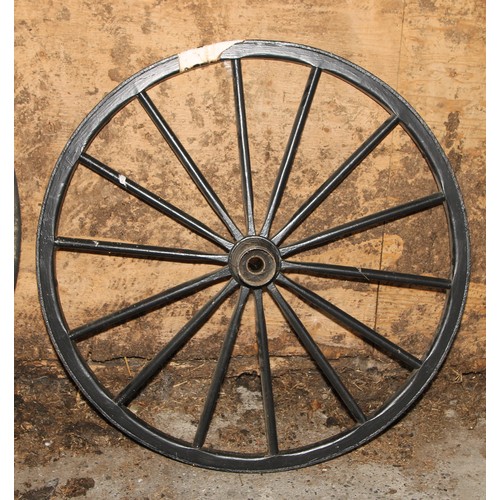 1481 - A large cart wheel, 120cm diam; another, 105cm diam (2)

***This lot is contained at a property in K... 