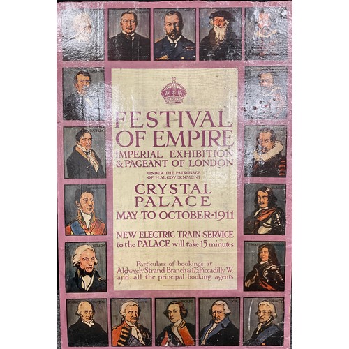 117 - A Festival of Empire Imperial Exhibition & Pageant of London Poster/Sign Crystal Palace May to Octob... 