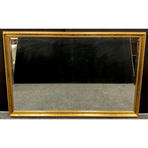 122 - A very large ‘gilt’ frame wall mirror, bevelled glass, 120cm x 180cm;  another, smaller wall mirror,... 