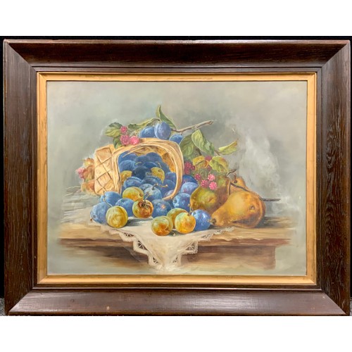 171 - B. Lang, ‘Bacchanalian still life study’, signed, dated 1986 oil on canvas; another (2)