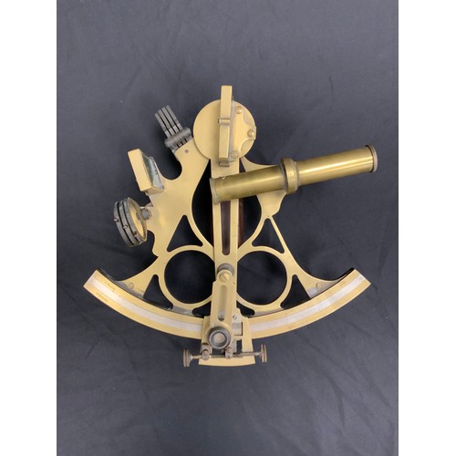 246 - A C Plath Germany brass marine sextant.