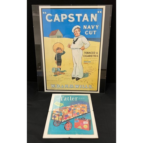 233 - Posters - W.D.& H.O.Wills ‘Capstan Navy cut’ tobacco and cigarettes advertising poster,glass framed,... 