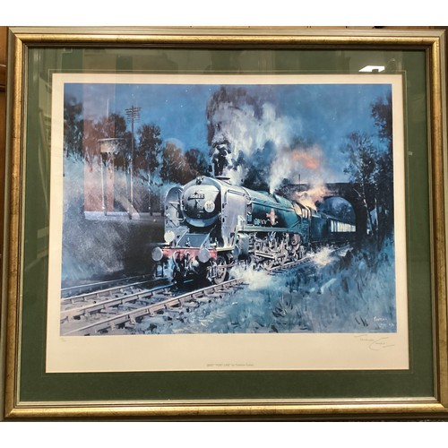 118 - Pictures and Prints - Terence Cuneo (1907-1996), The Flying Scotsman, signed in pencil to margin, li... 