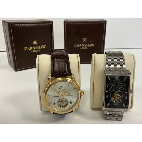 324 - Fashion Watches - a gentleman's stainless steel Earnshaw Automatic watch, Arabic and baton numerals,... 