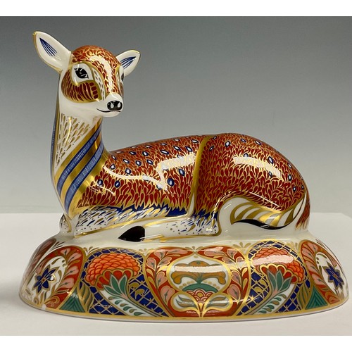 2 - A Royal Crown Derby paperweight, Roe Deer, designed exclusively for the Royal Crown Derby Collectors... 