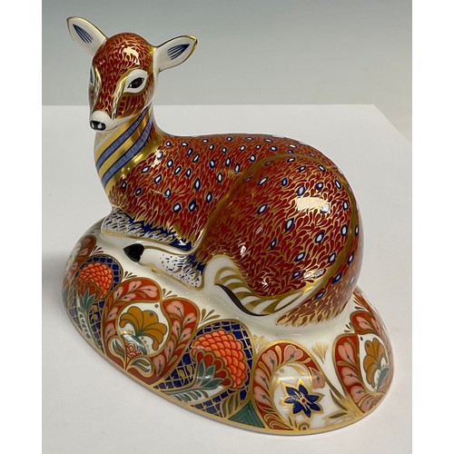 2 - A Royal Crown Derby paperweight, Roe Deer, designed exclusively for the Royal Crown Derby Collectors... 