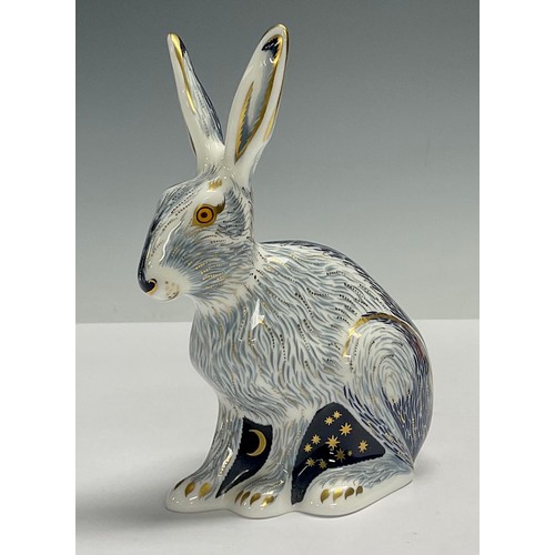 8 - A Royal Crown Derby Paperweight, Starlight Hare, exclusive to the Royal Crown Derby Collectors Guild... 