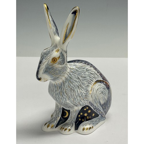 8 - A Royal Crown Derby Paperweight, Starlight Hare, exclusive to the Royal Crown Derby Collectors Guild... 