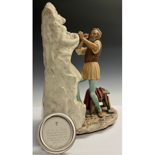 79 - An Italian Naples figure, signed by Maggiori, Michelangelo, limited edition 33/500, to commemorate t... 