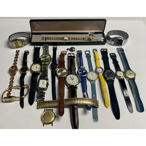 199 - Fashion Watches - ladies' and gentlemen's, including, Next, Alpine, two Swatch, Azhar, lady's Seiko ... 