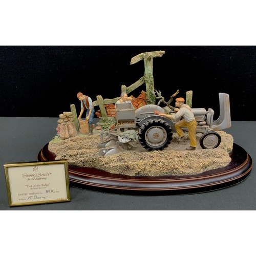 18 - Country Artists 'End of the Ridge' by Keith Sherwin, limited edition 60/300, on wooden base, with bo... 