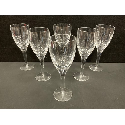 30 - A set of six Waterford 'John Rocha' pattern wine glasses, 22cm high (6)