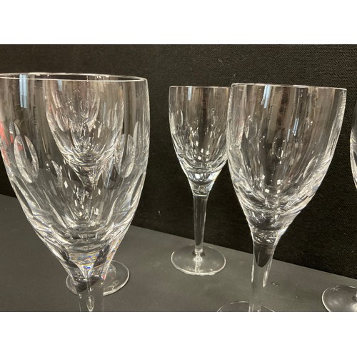 30 - A set of six Waterford 'John Rocha' pattern wine glasses, 22cm high (6)