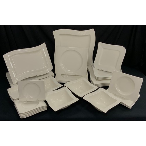 38 - Villeroy and Boch ‘New wave’ dinner ware including; four rectangular plates, four large dinner plate... 