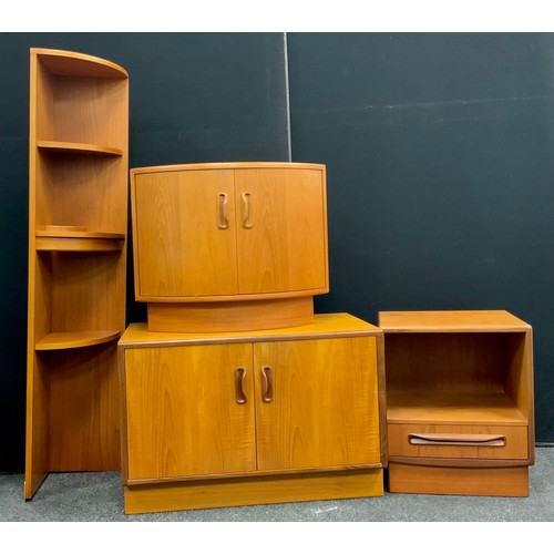 84 - A Teak G-Plan Fresco model low side cabinet, designed by Victor Wilkins, 53.5cm high x 81cm wide x 4... 