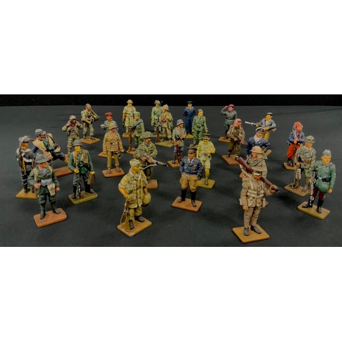 168 - A collection of 28 Del Prado painted cast metal soldiers, mostly World Wars I and II inc Third Reich... 