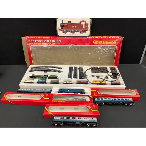 180 - Hornby - Hornby electric train set LNER Heavy goods, 00 gauge inner-city buffet car, inner-city slee... 