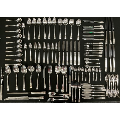 186 - Community canteen service for six including; six knives and forks,six table spoons, six tea spoons; ... 