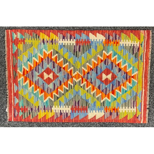 544 - Oriental Rugs and Carpets - a Chobi Kilim, 88cm x 58cm