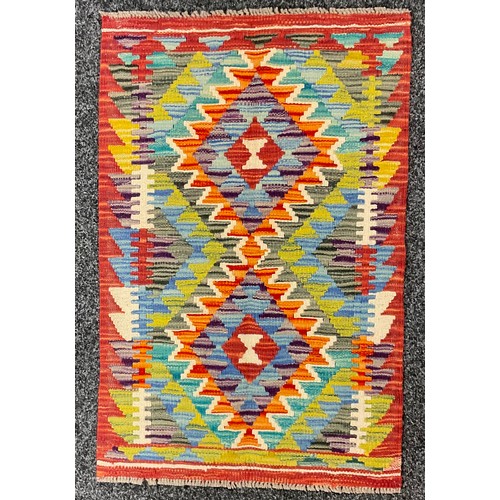 544 - Oriental Rugs and Carpets - a Chobi Kilim, 88cm x 58cm