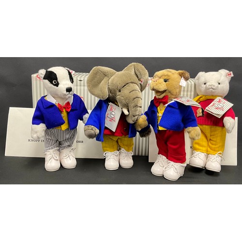 598 - A set of four Steiff Rupert the Bear limited edition bears, exclusive to Danbury Mint, comprising, R... 