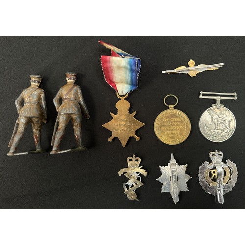 2007 - WW1 British 1914-15 Star to 20421 Pte H Bolsover, Notts & Derby Regiment complete with original ribb... 