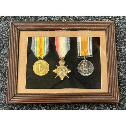 2008 - WW1 British Medal group comprising of 1914-15 Star, War Medal and Victory Medal to 73558 Bombardier ... 