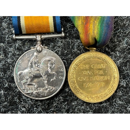 2010 - WW1 British War Medal 1914-18 and Victory Medal to 188854 Gunner AW Nichols, Royal Artillery. Comple... 