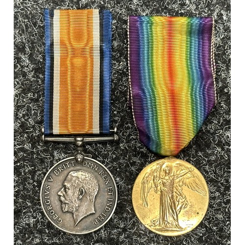 2013 - WW1 British War and Victory medals to “LIEUT A.E. LANT”. Complete with ribbons. Served with the Roya... 