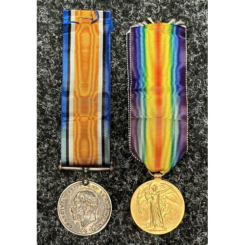 2014 - WW1 British War Medal and Victory Medal to “S4-215525 Pte. E. Boyce, A.S.C.”. Complete with original... 