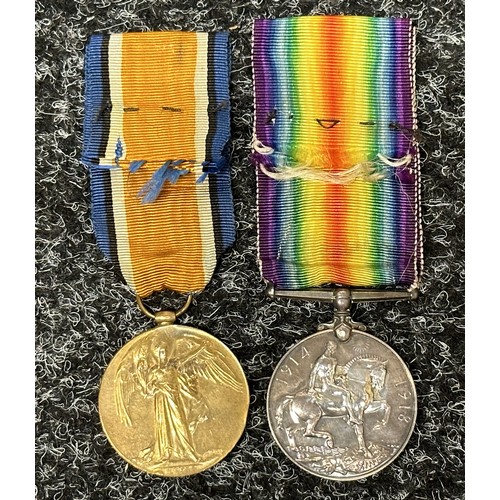 2016 - WW1 British War and Victory medals to “2.LIEUT. G.P. JONES” complete with original ribbons. Served w... 