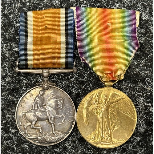 2020 - WW1 British War and Victory medals to “189497 CQM SJT F.O. WAITE R.E.”. Complete with original ribbo... 