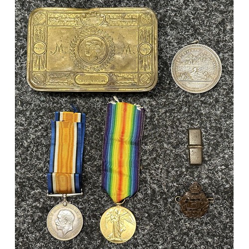 2022 - WW1 British War and Victory medal correctly impressed “Major C.H. MAY” along with a large silver Roy... 