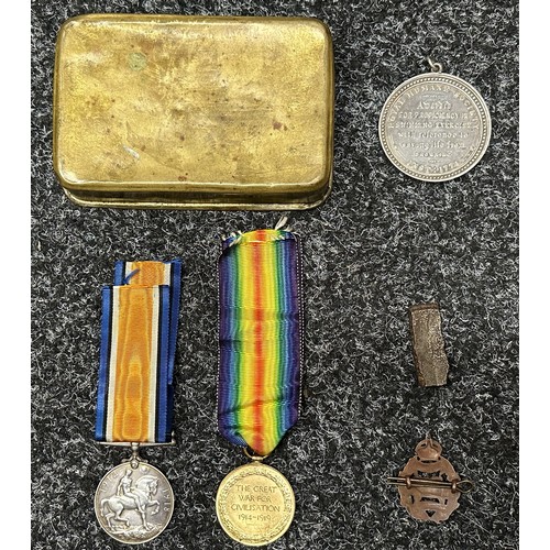 2022 - WW1 British War and Victory medal correctly impressed “Major C.H. MAY” along with a large silver Roy... 