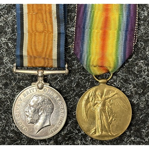 2025 - WW1 British War and Victory medal pair to 